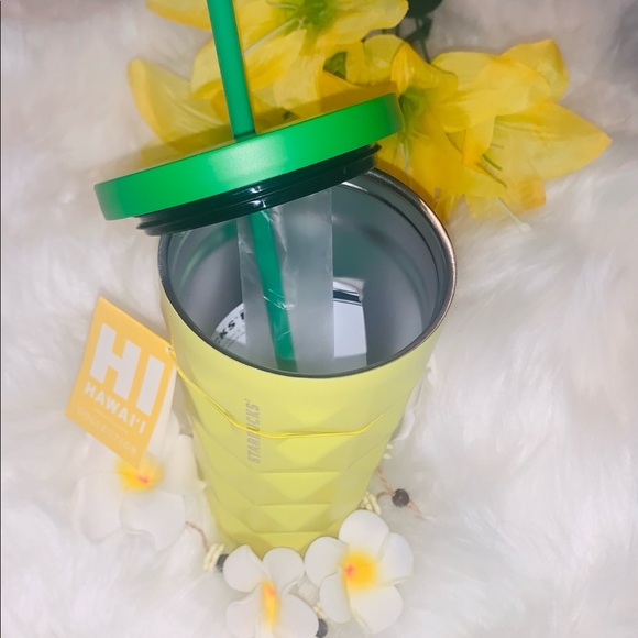 Starbucks Hawaii Pineapple Stainless Tumbler Steel Studded Cup 16oz Discontinued - Picture 5 of 14